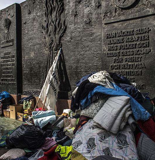 9/2/2017. Stockholm, Sweden.
Young people who came to Sweden as unaccompanied refugees are holding a sit-down protest outside where most of the Swedish unions hq are located at Norra Bantorget demanding that the country stops deportations to Afghanistan. 
Photo: Åke Ericson.